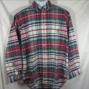 Men's Tommy Hilfiger Vintage Plaid Button Up Short sz L